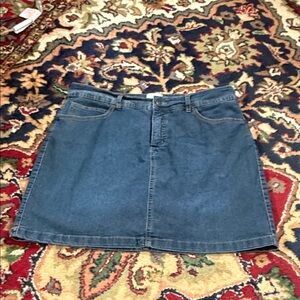 St. John's Bay Classic Blue Denim Mini Skirt…WITH SHORTS UNDERNEATH